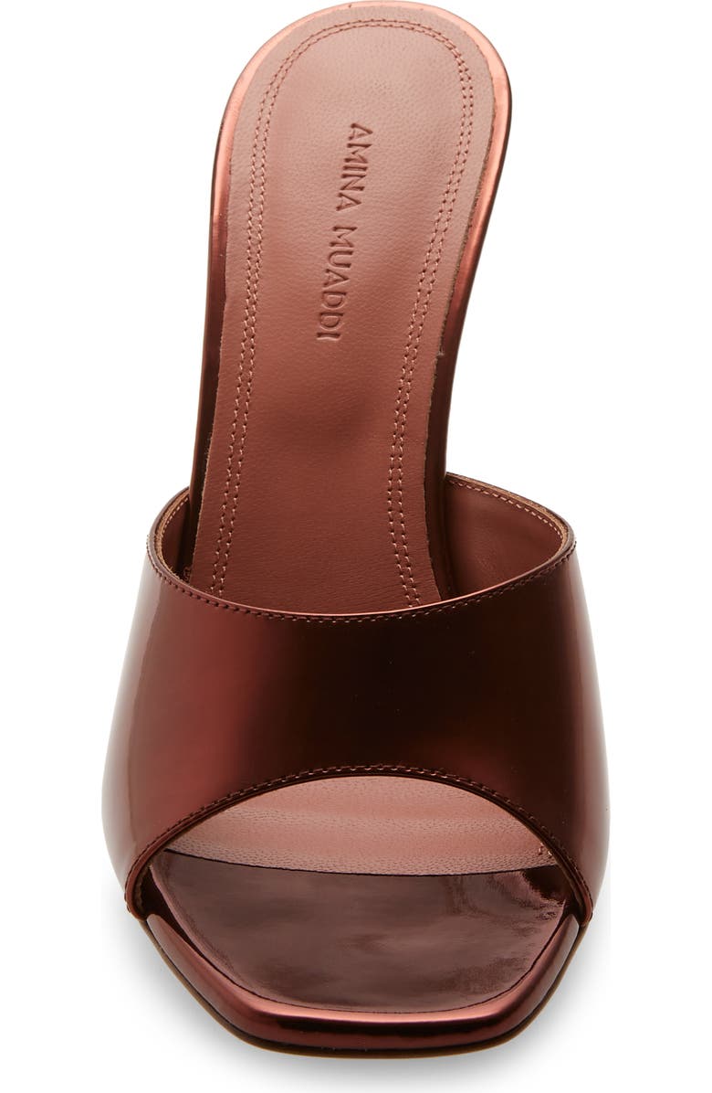 Amina Muaddi Lupita Metallic Slide Sandal, Alternate, color,