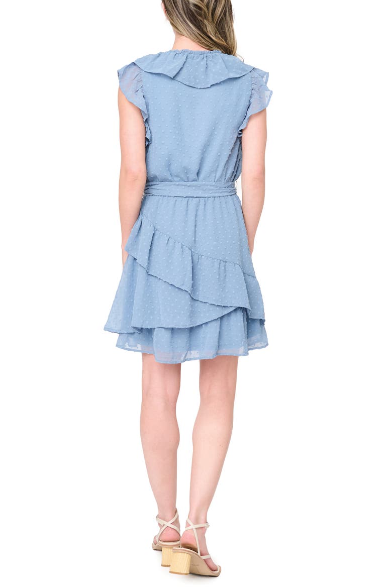 Ruffles for Days Clip Dot Chiffon Minidress, Alternate, color, VINTAGE BLUE