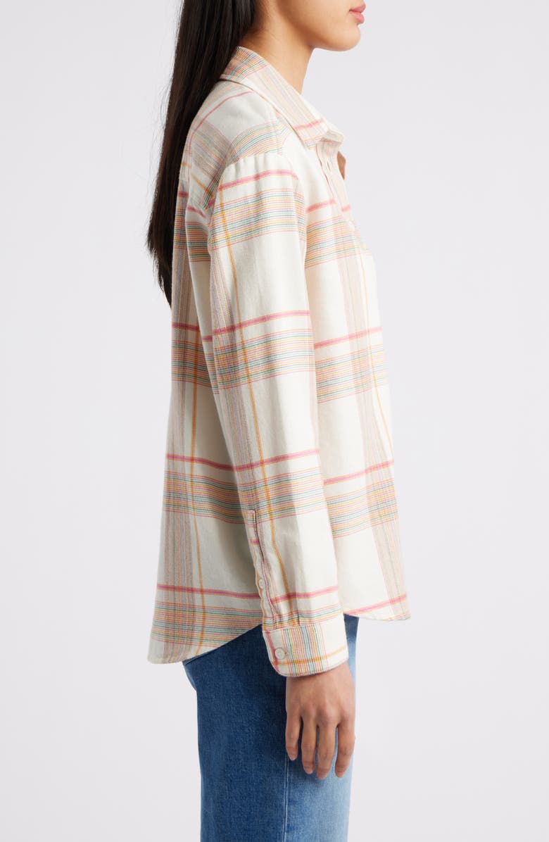 Pendleton Plaid Cotton Flannel Button-Up Shirt, Alternate, color, 