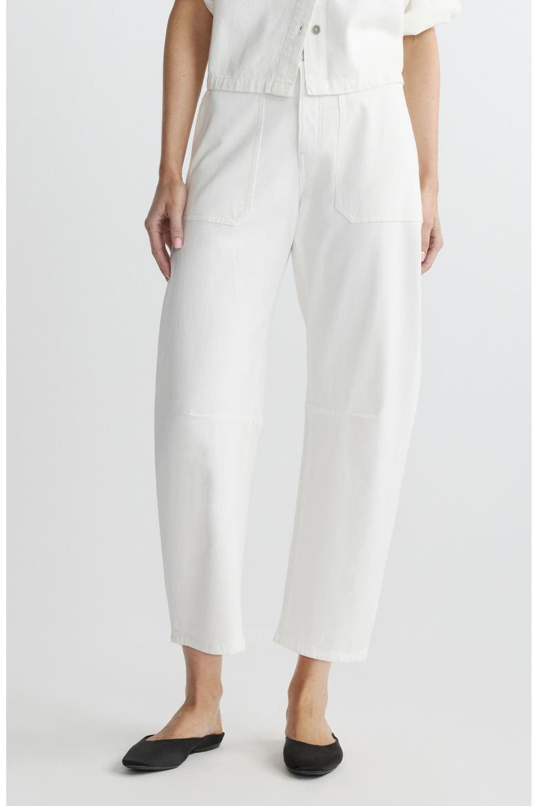Bilie Easy High Rise Barrel Leg Pants, Main, color, WHITE
