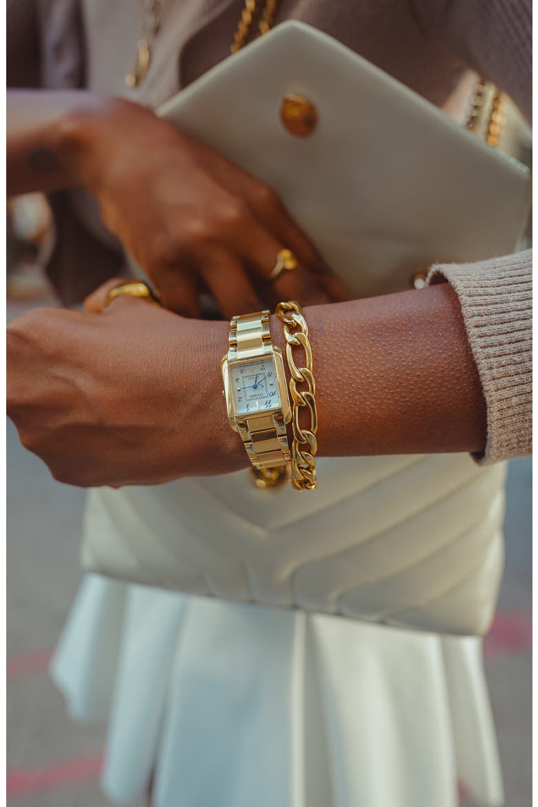 Bianca Bracelet Watch, 21.5mm, Alternate, color, GOLD-TONE