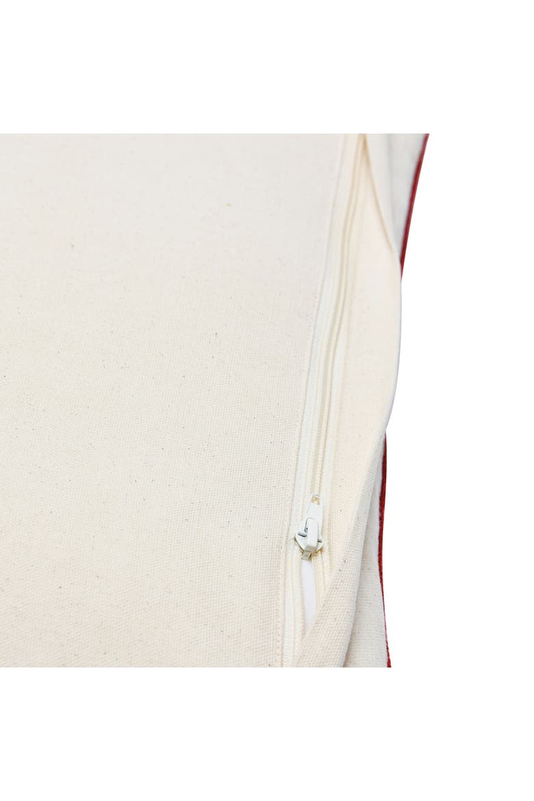 Cotton Embroidered Lumbar Pillow with Suzani Embroidery, Alternate, color, Red