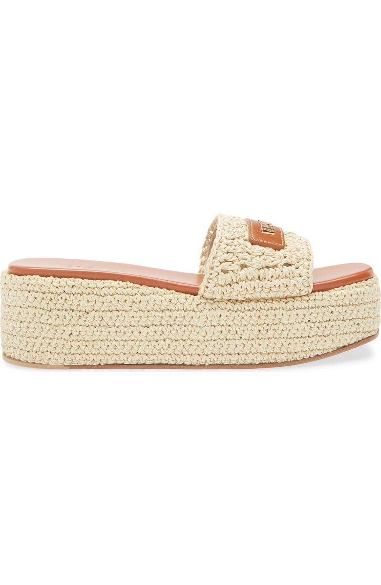 Versace Espadrille Platform Slide Sandal, Alternate, color, Natural Ambrer Gold