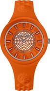 VERSUS Versace Women's Fire Island Crystal Silicone Strap Watch, 39mm