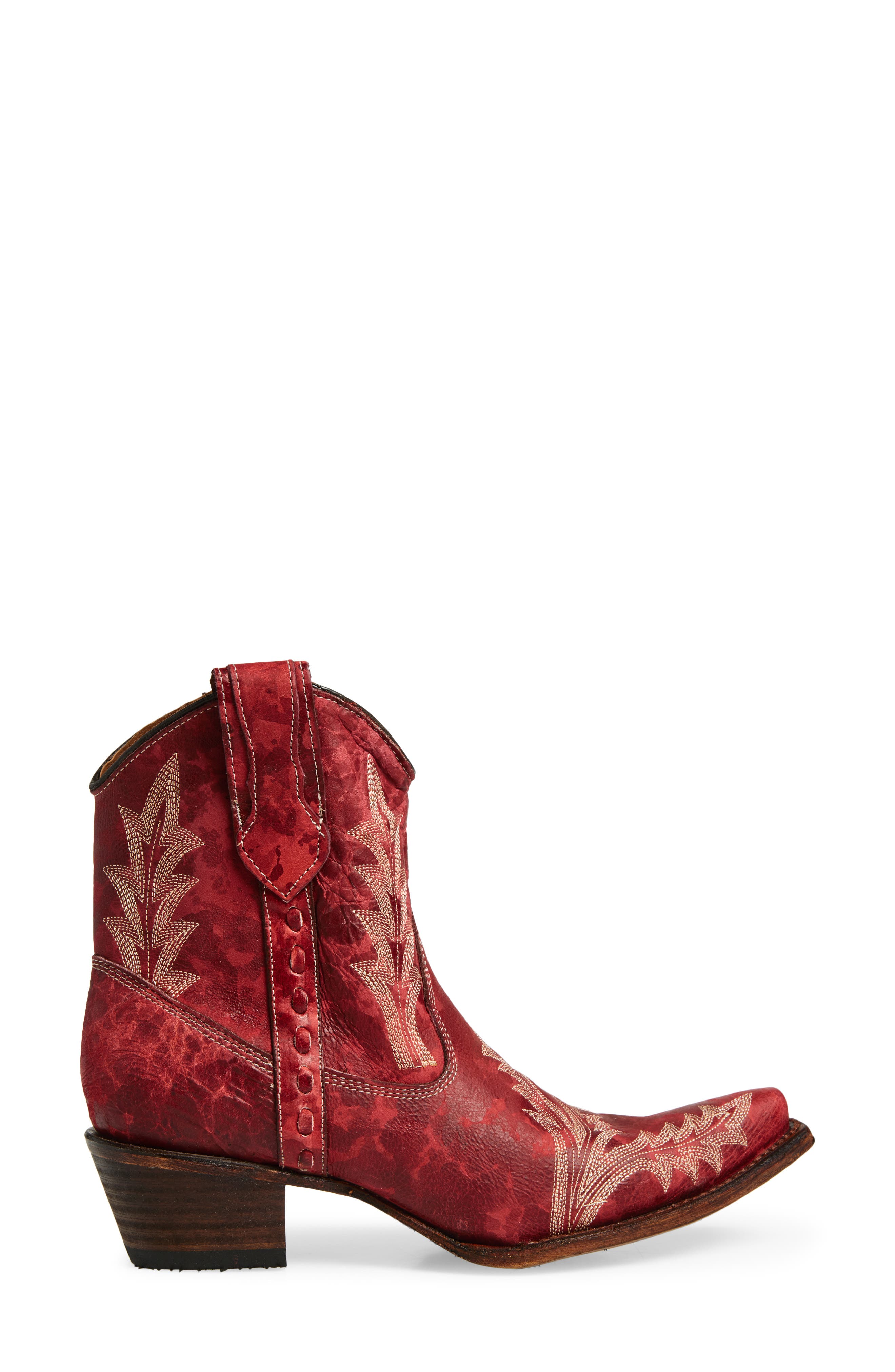 CIRCLE G Embroidered Western Boot, Alternate, color, Red