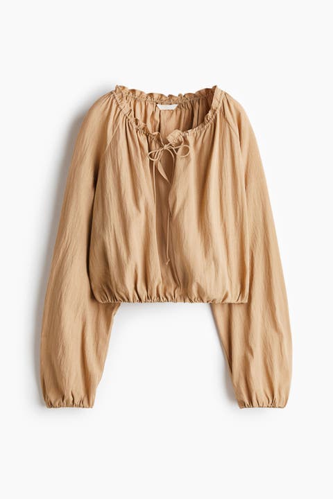Bubble-hem Blouse