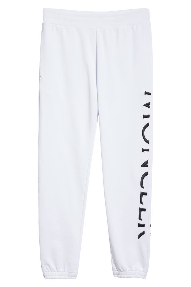Men's Embroidered Strike Out Cotton Sweatpants, Alternate, color, WHITE