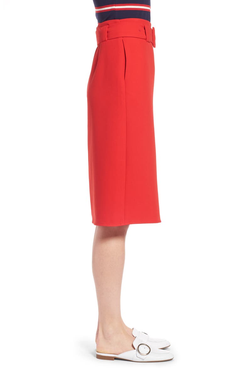 Belted Skirt, Alternate, color, RED CHINOISE
