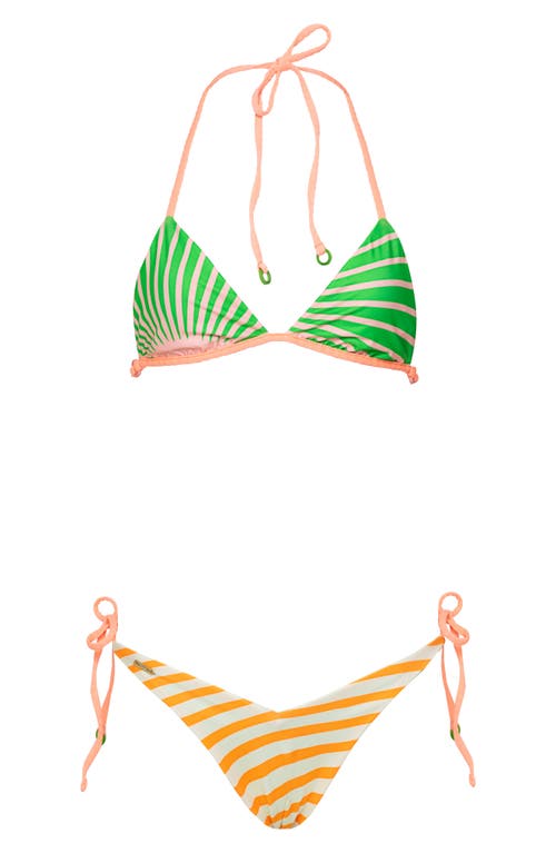 Maaji Sunshine Reversible Side Tie Bikini Bottoms In Orange