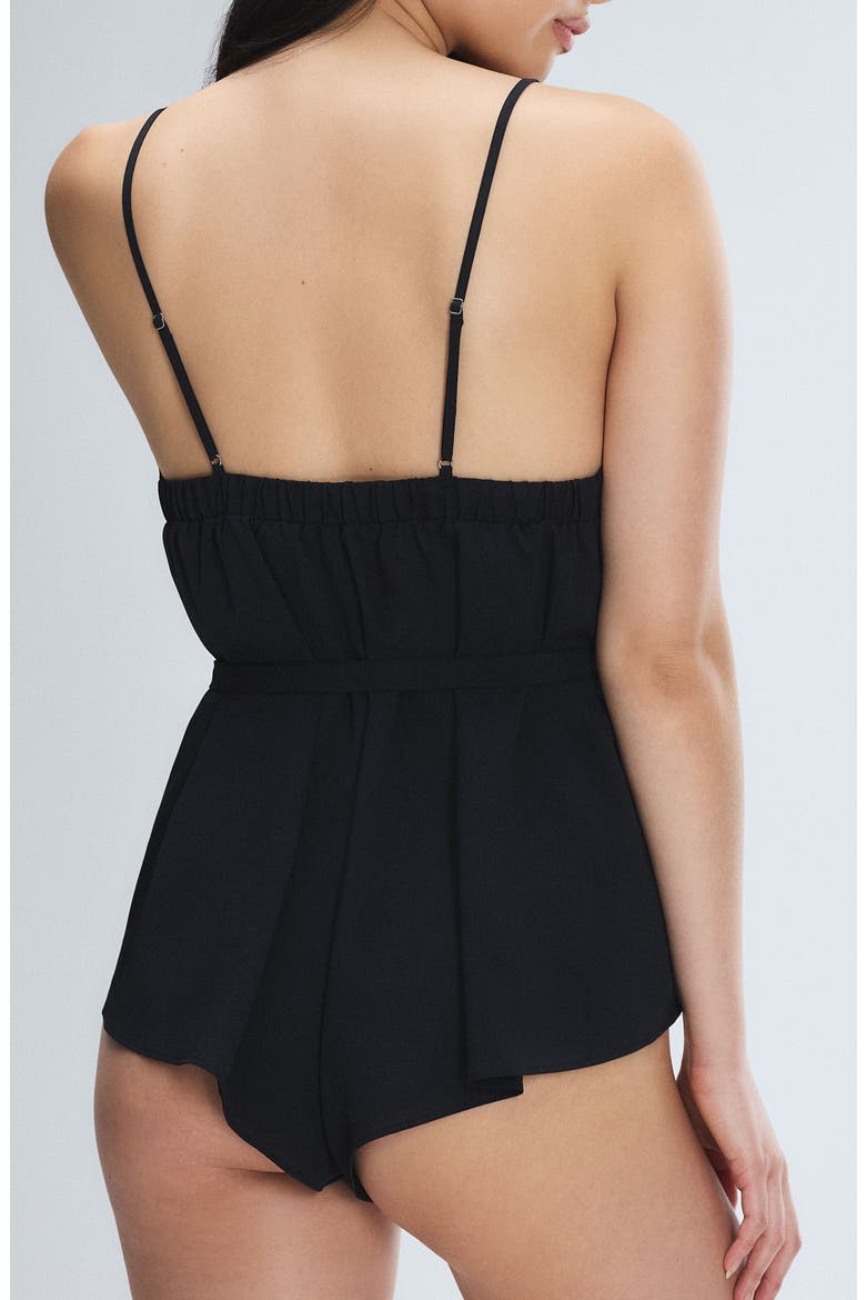 Lacestruck Sleep Romper, Alternate, color, TIRAMISU TAN/ BLACK CAVIAR