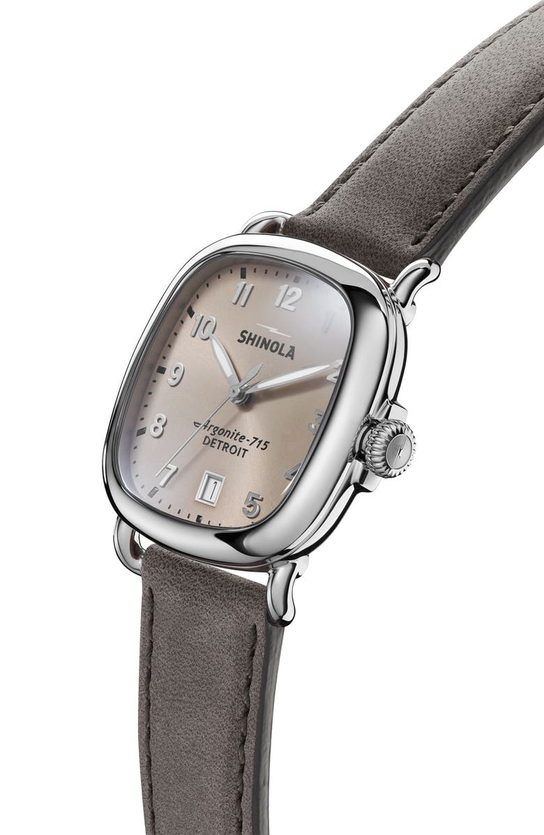 Shinola The Guardian Leather Strap Watch, 36mm, Alternate, color,