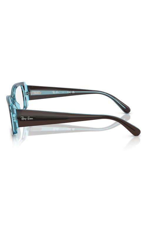 Ray Ban Ray-ban Miriam 54mm Square Optical Glasses In Blue Brown