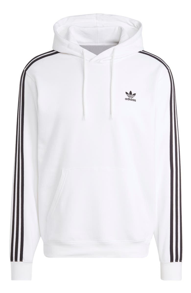 adidas Adicolor 3-Stripes Trefoil Logo Fleece Hoodie, Alternate, color,