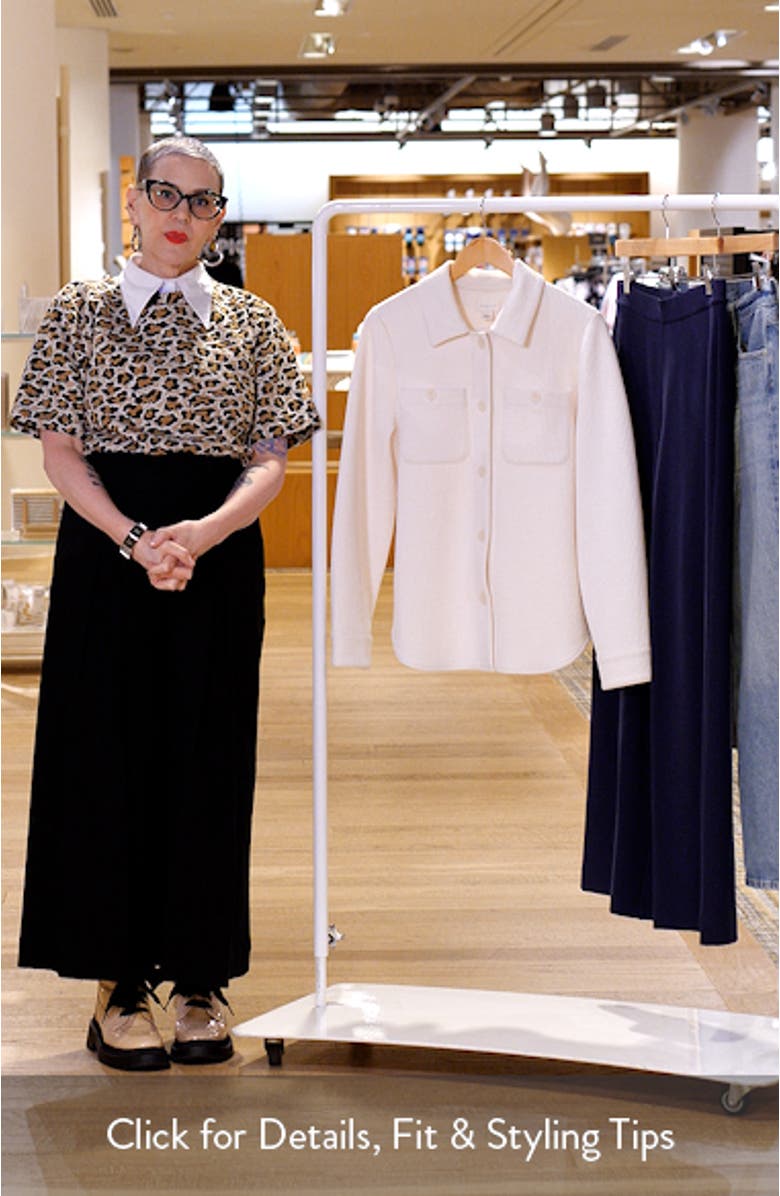 Textured Knit Shirt Jacket, sales video thumbnail