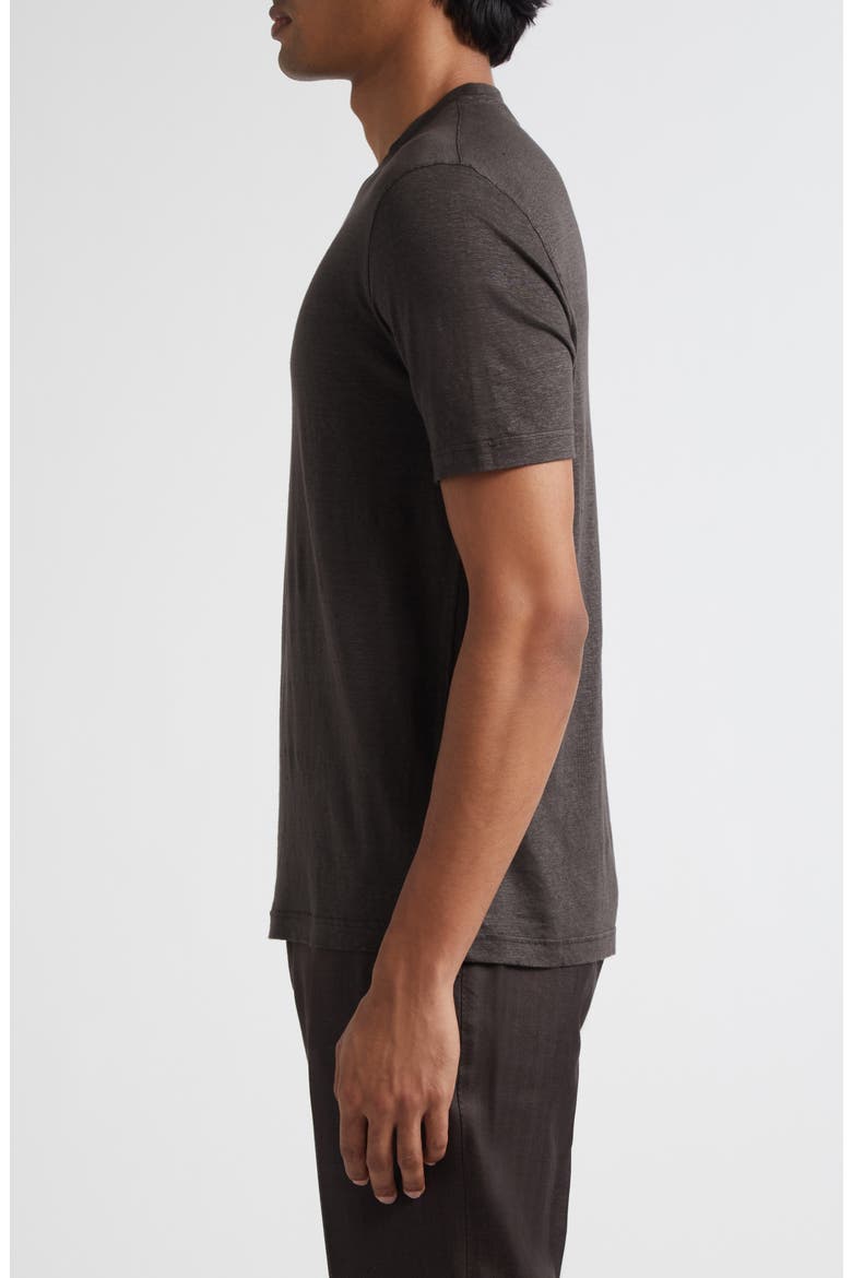 Linen Stretch Jersey T-Shirt, Alternate, color, BROWN
