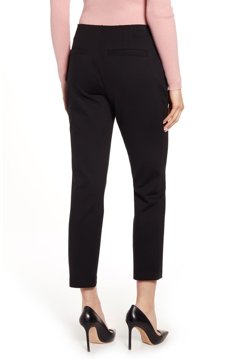 Ab-Solution High Waist Crop Pants (Nordstrom Exclusive), Alternate, color, BLACK