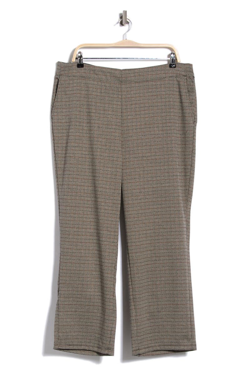 Double Knit Wide Leg Pants, Alternate, color, TAUPE/ RUST/ BLACK