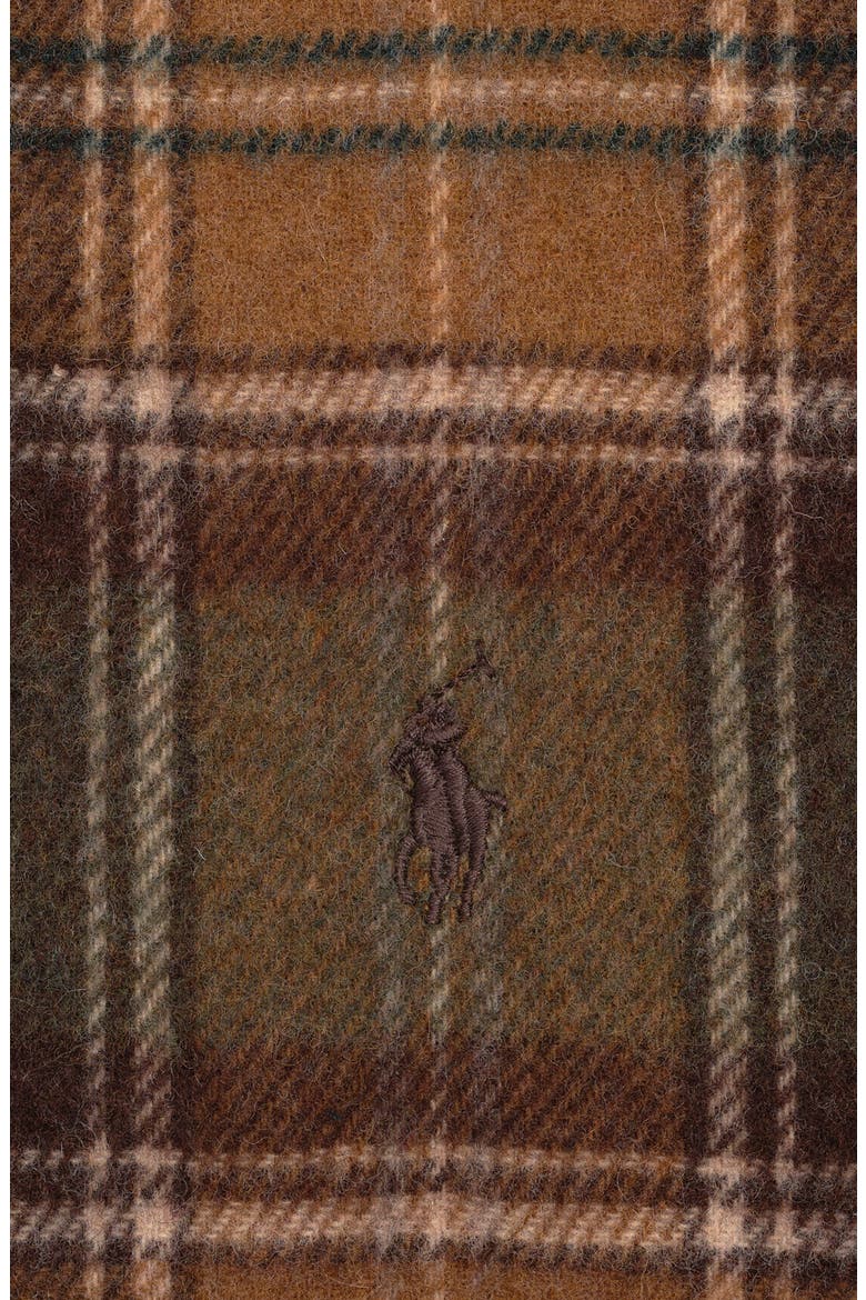 Recycled Classic Plaid Scarf, Alternate, color, Brown Multi