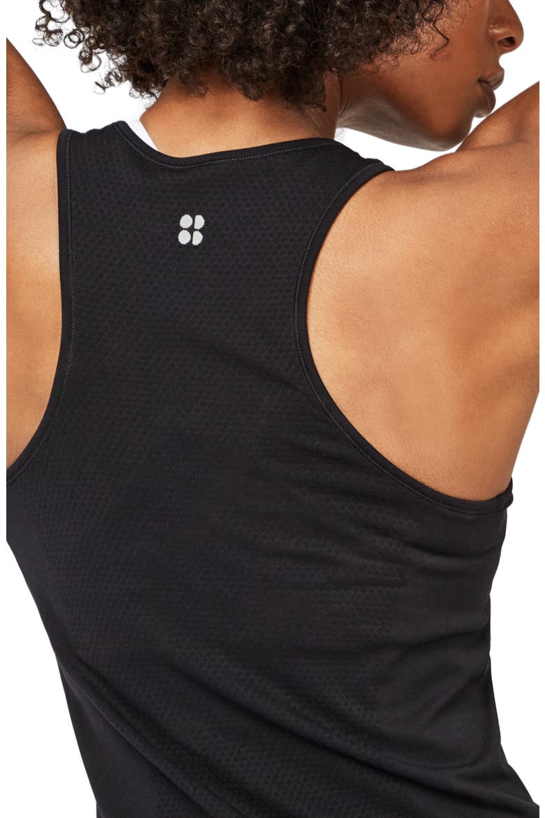 Athlete Seamless Racerback Tank, Alternate, color, BLACK