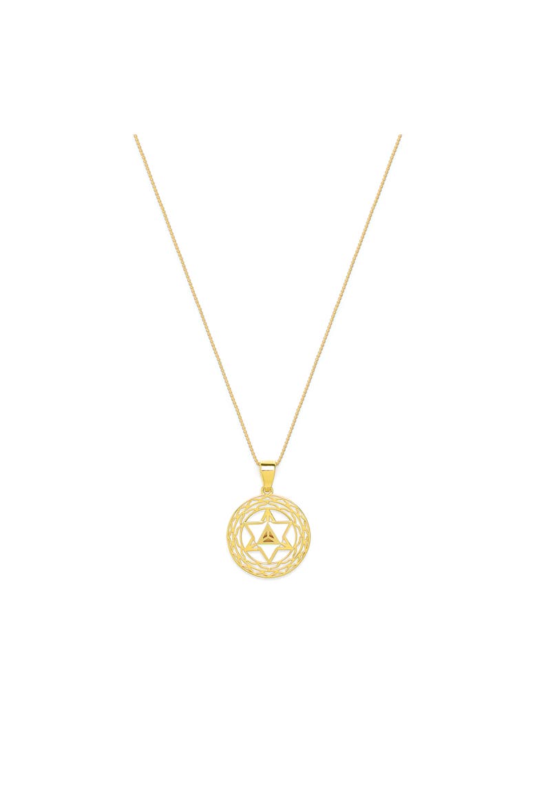 Merkaba Star Spiritual Ascension Necklace, Main, color, Gold