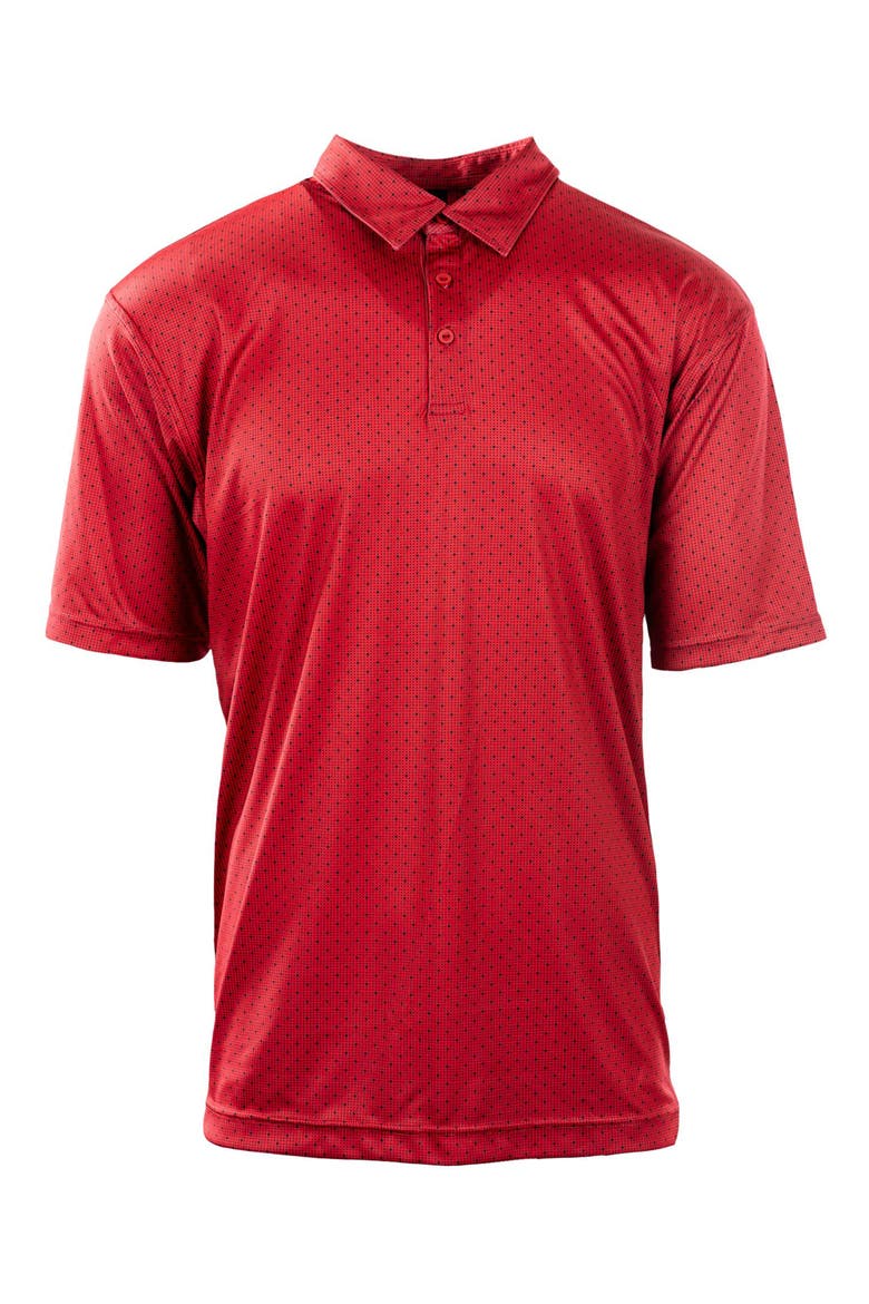 Burn Golf Polo, Main, color, RED BLACK DOT