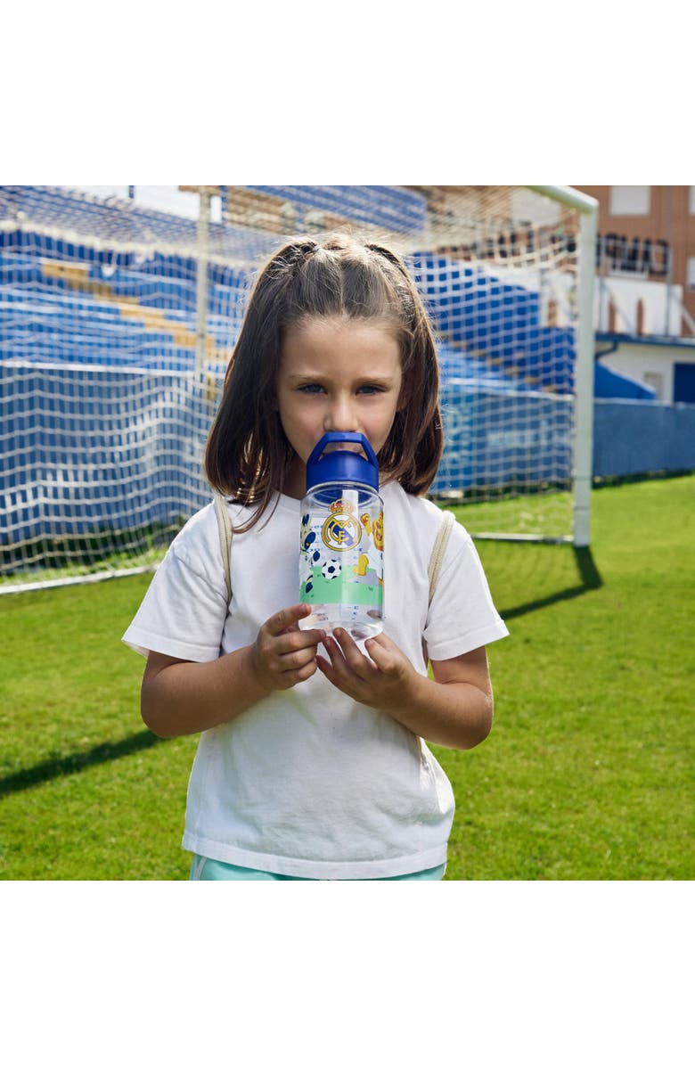 Miniland Real Madrid Kiddie Water Bottle for Little Soccer Fans, Alternate, color, Blue Multi
