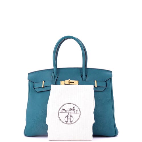 Pre-owned Hermes  Hermes Birkin Handbag Blue Togo With Gold Hardware 30