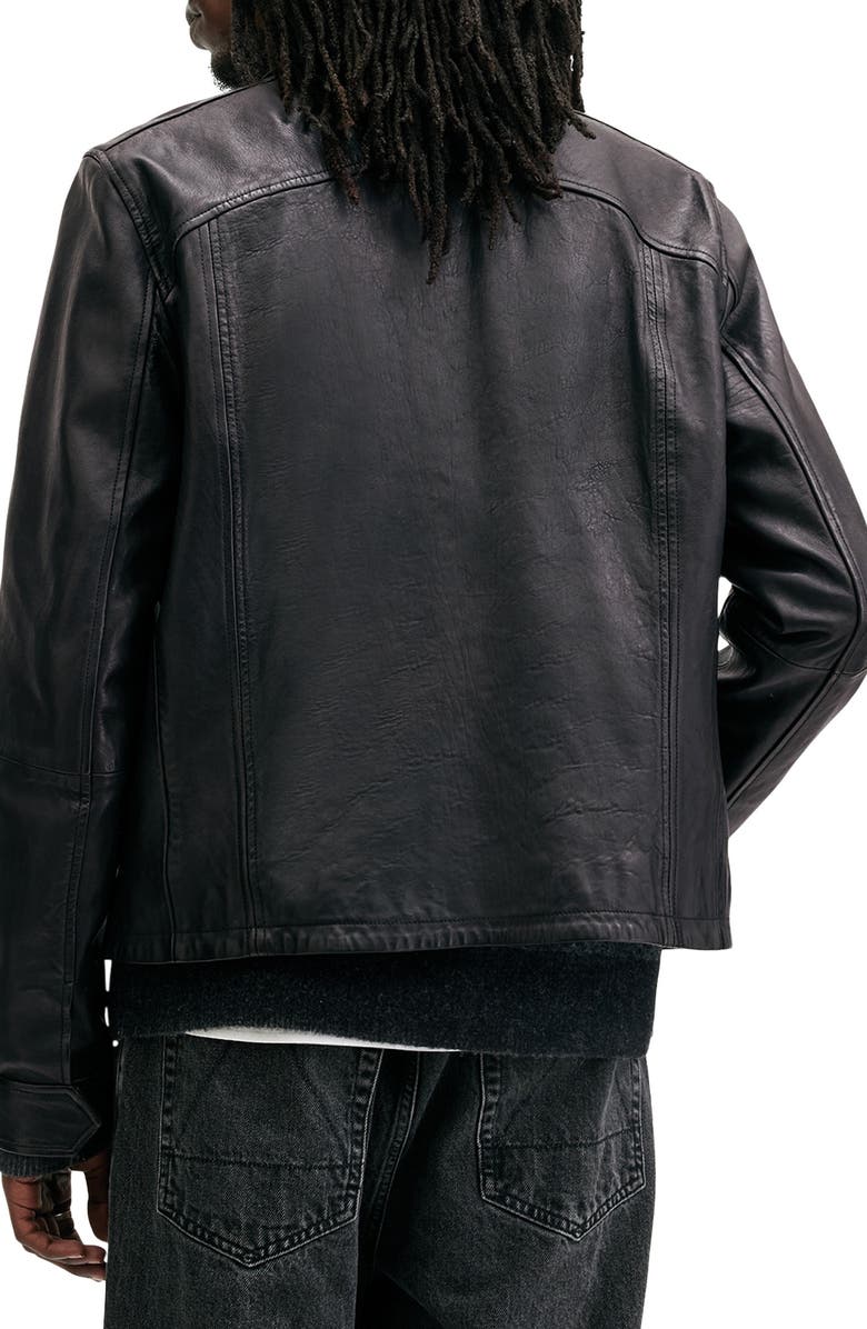 AllSaints Erol Leather Jacket, Alternate, color, 