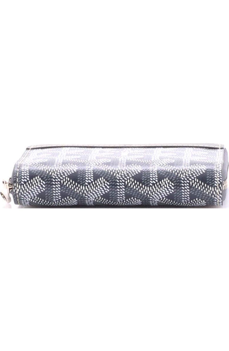 Pre-Owned Goyard Matignon Zip Wallet Coated Canvas with Leather PM, Alternate, color, Gray