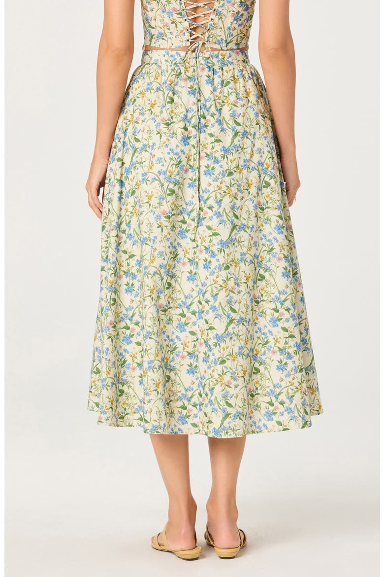 Wylda Floral Print Maxi Skirt, Alternate, color, BLUE GREEN MULTI FLORAL