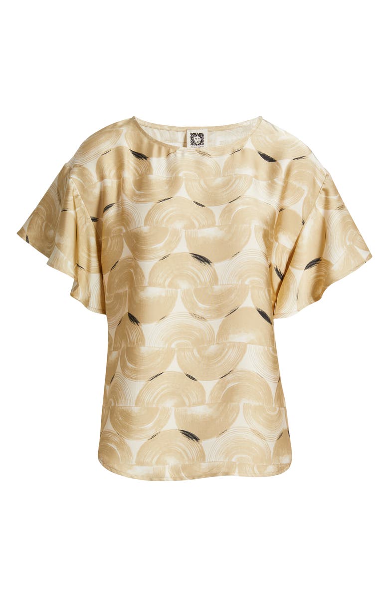 Anne Klein Boat Neck Flutter Sleeve Top, Alternate, color, 