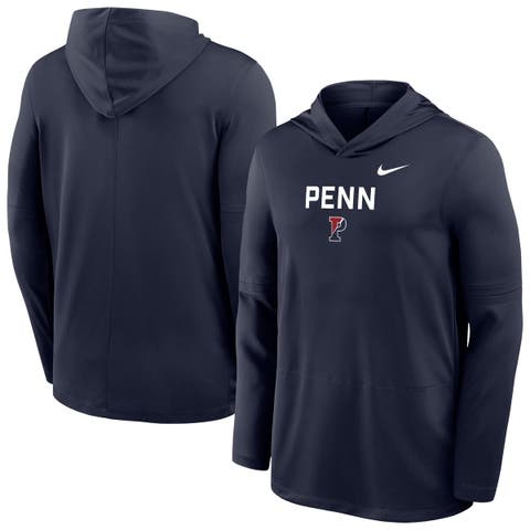 Men's Nike  Navy Pennsylvania Quakers Sideline Dri-FIT Lightweight Hooded Top