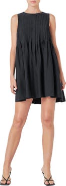 Endless Rose Pintuck Voluminous Sleeveless Minidress
