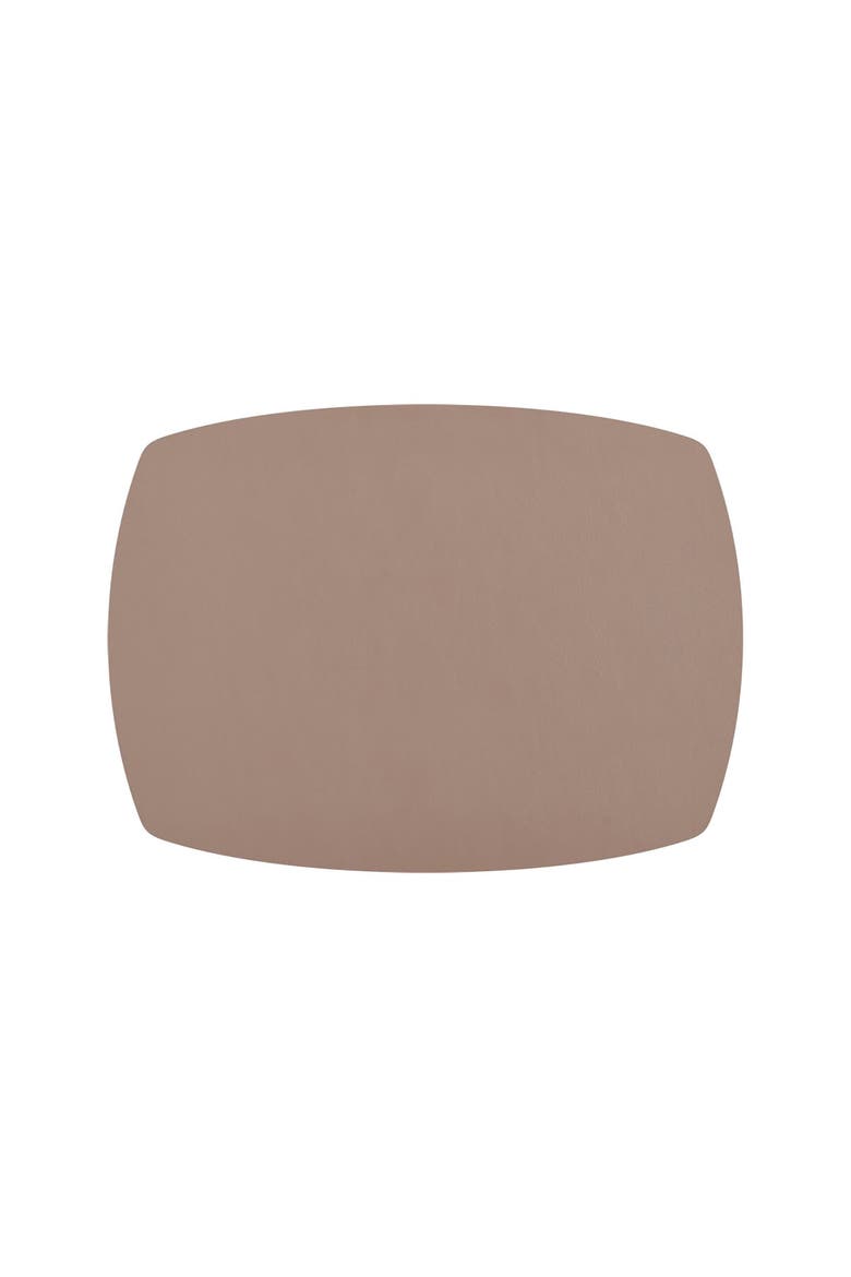 Davanti by  Mattola Placemats Set of 6, Rectangle Plus, 14 x 18 Inch Indoor Outdoor Table Placemats, Main, color, Taupe