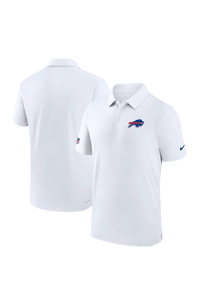 Nike Men's Nike White Buffalo Bills Sideline Coaches Performance Polo, Main, color, 