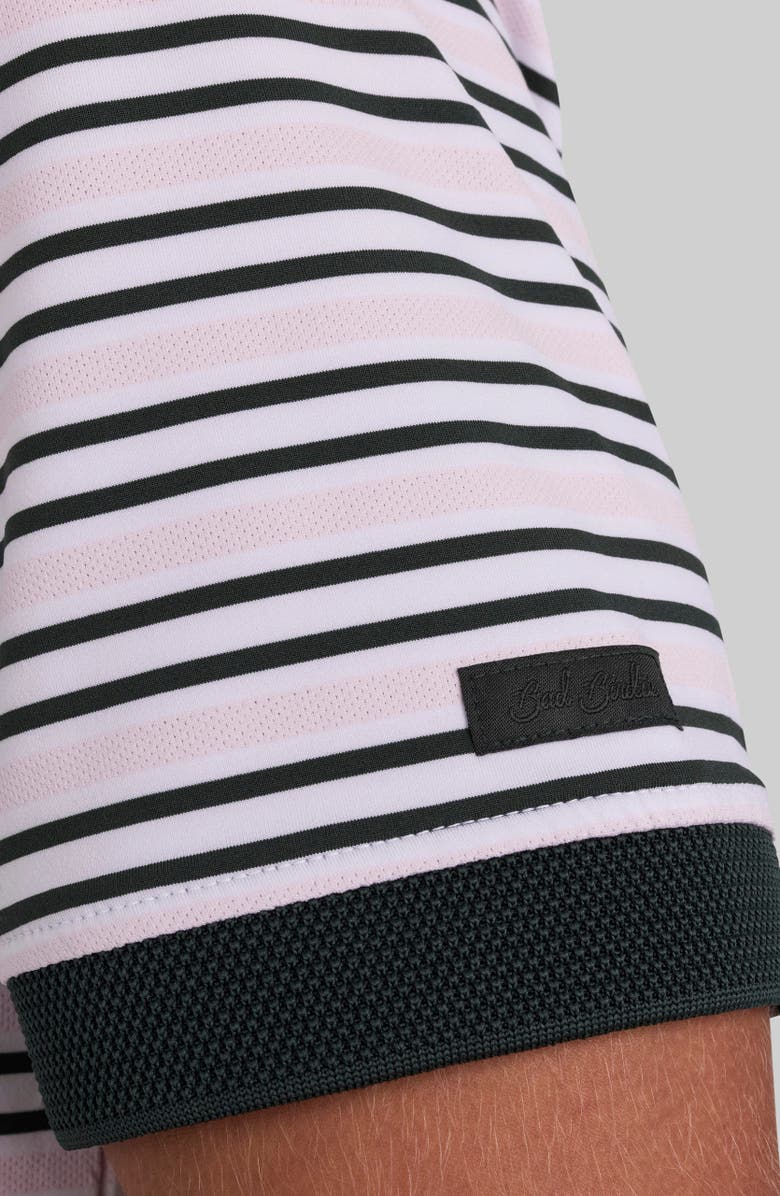 Bad Birdie Ridge Performance Polo, Alternate, color, Stripe Right - Frosty Forest