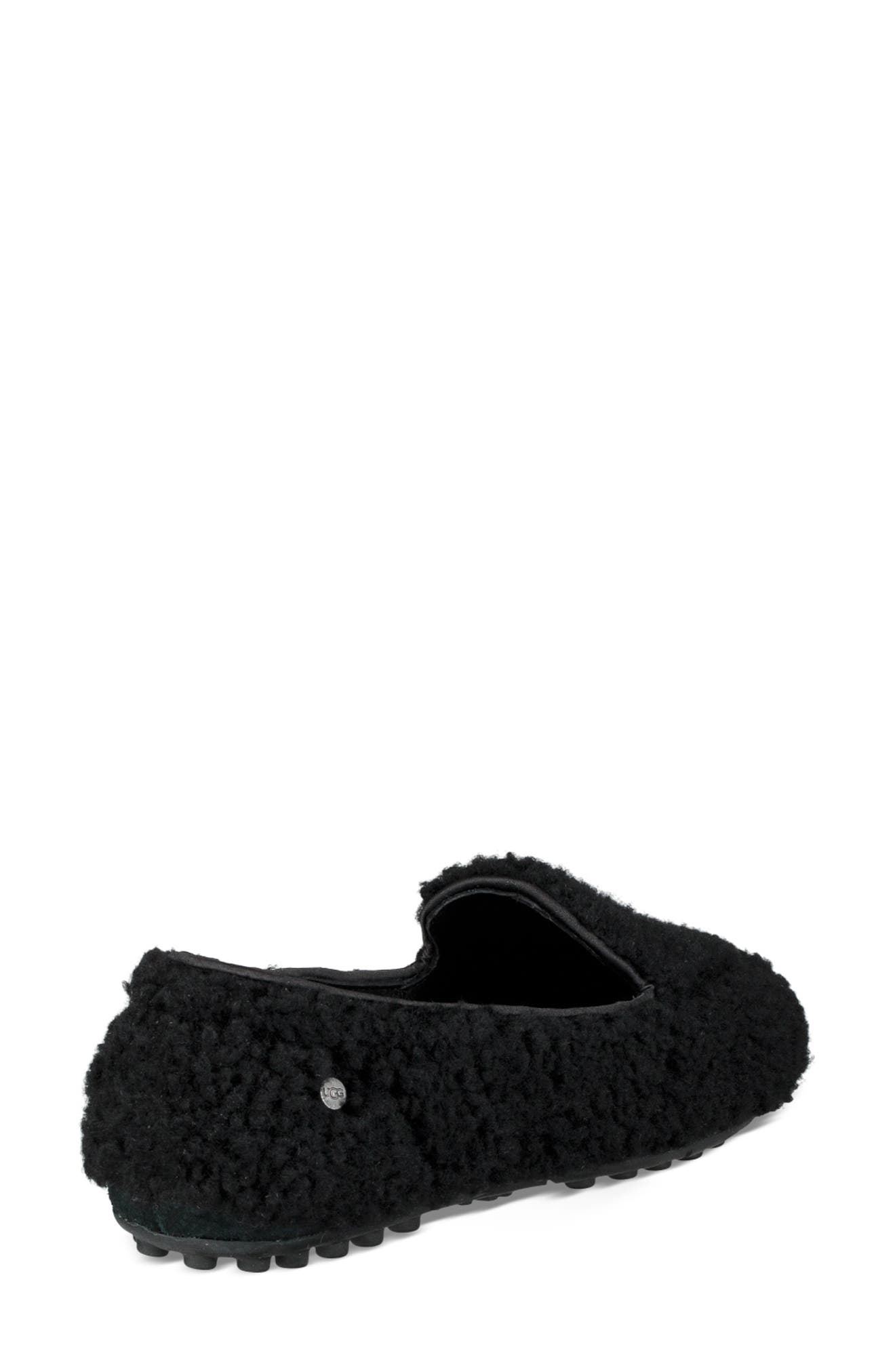 Hailey Fluff Genuine Shearling Slipper, Alternate, color, BLACK