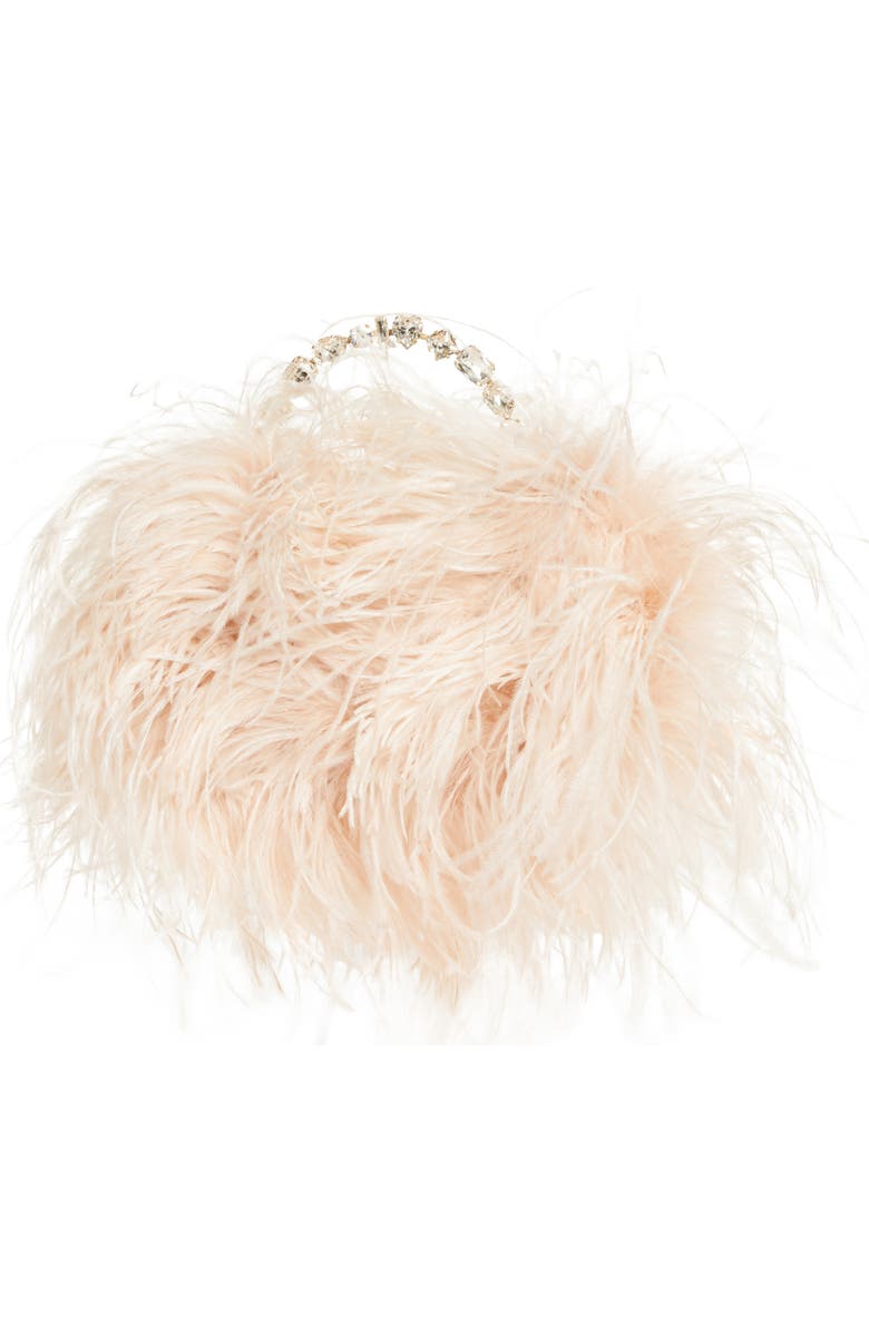 L’alingi Taliyah Feather Top Handle Bag, Alternate, color, Beige