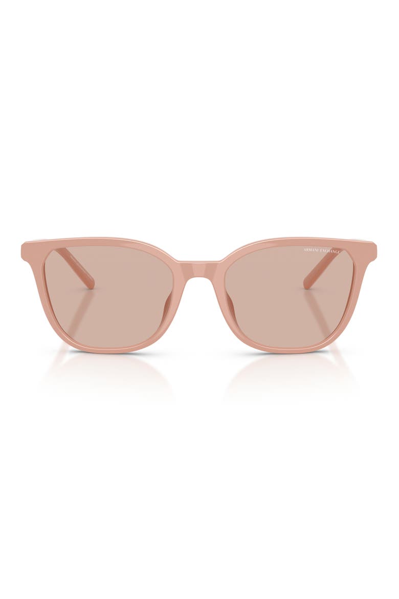 54mm Cat Eye Sunglasses, Main, color, SHINY NUDE BEIGE / LIGHT BROWN
