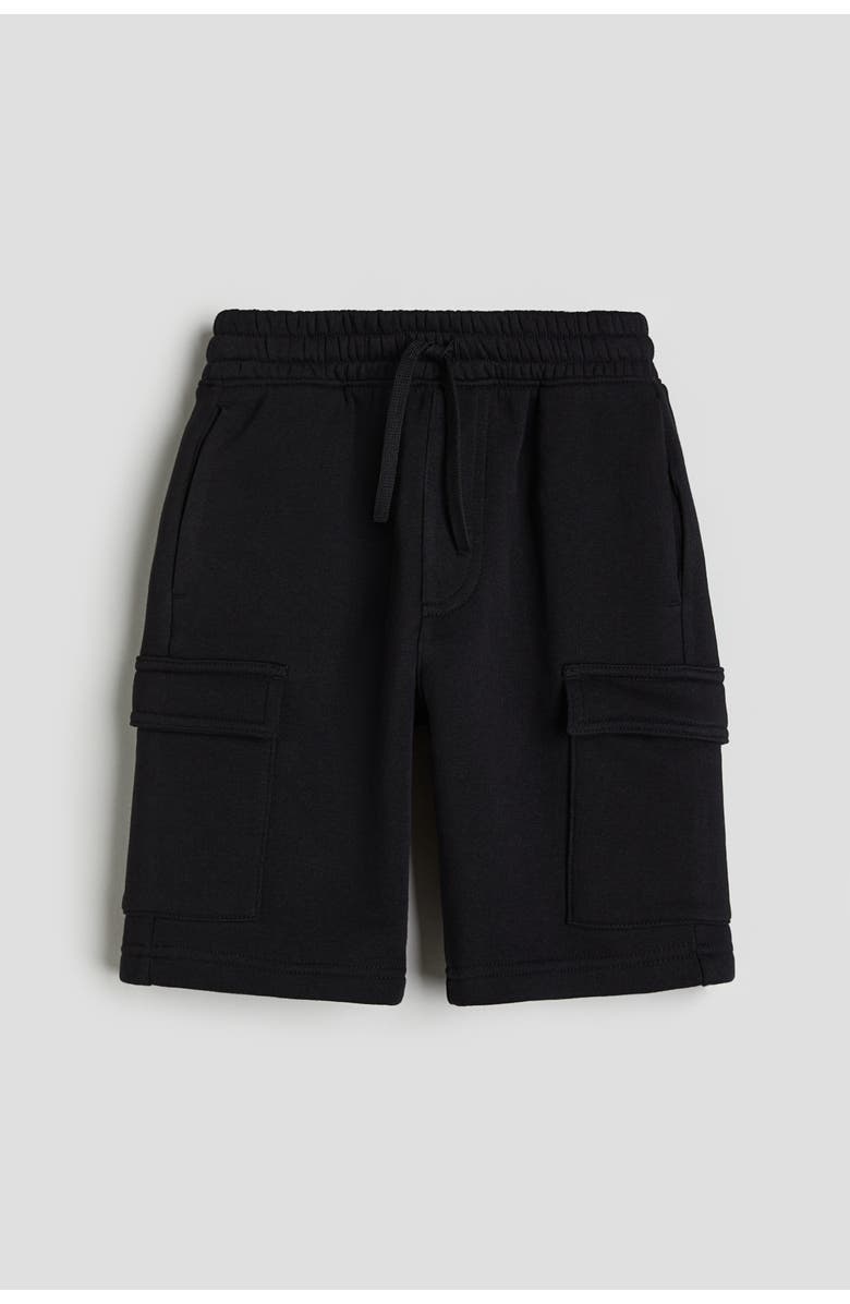 H&M Cargo shorts, Main, color, Black