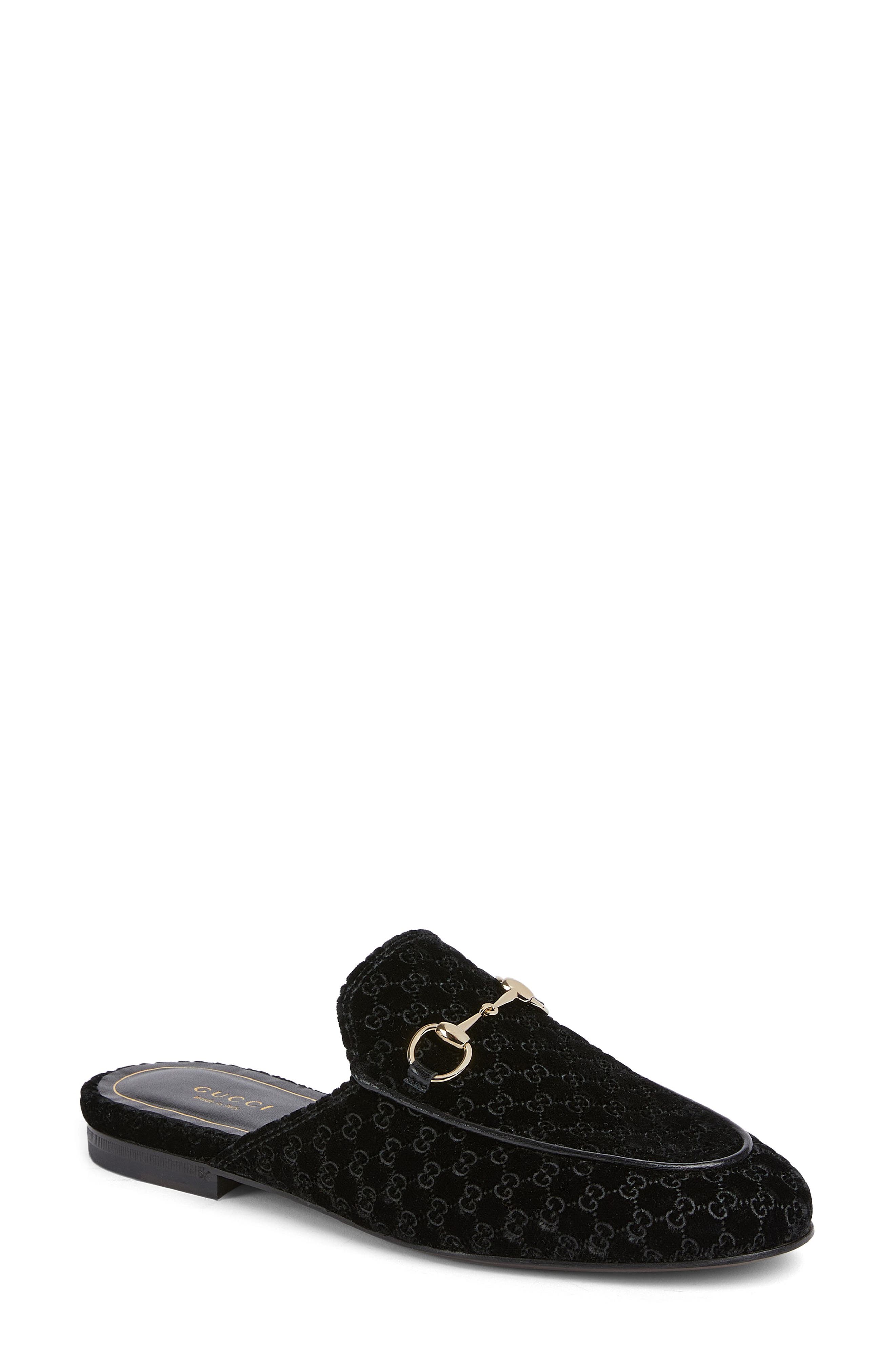 Gucci Princetown Horsebit Mule, Main, color, 001 Black/Black