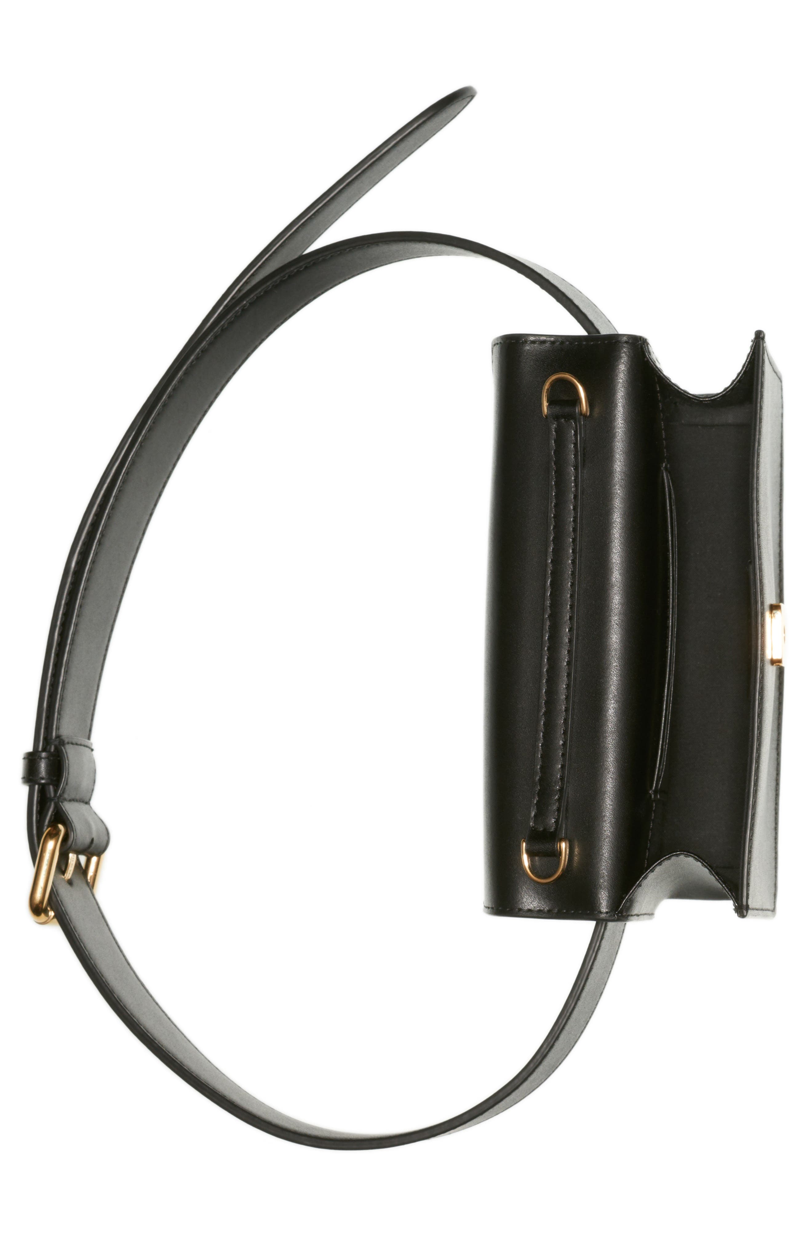 Fendi Liberty Logo Calfskin Leather Belt Bag, Alternate, color, 