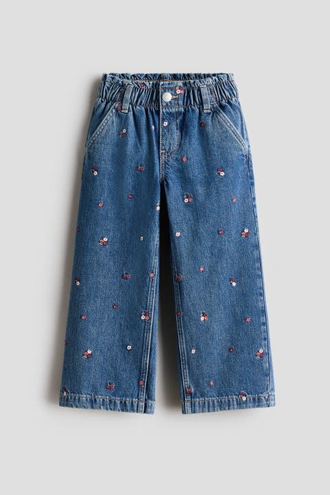 Wide Leg Paper-bag Jeans