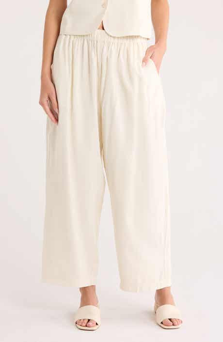 NORDSTROM RACK Elastic Waist Barrel Leg Pants