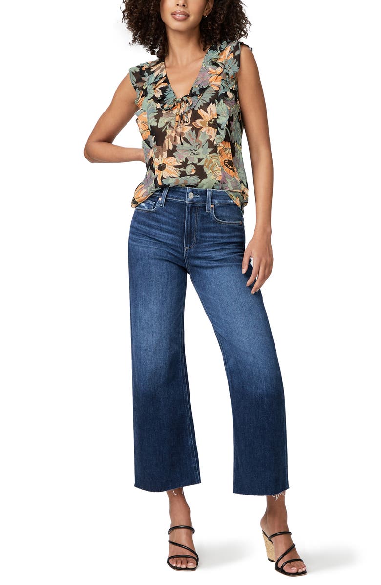 PAIGE Cataleya Floral Silk Top, Alternate, color, 