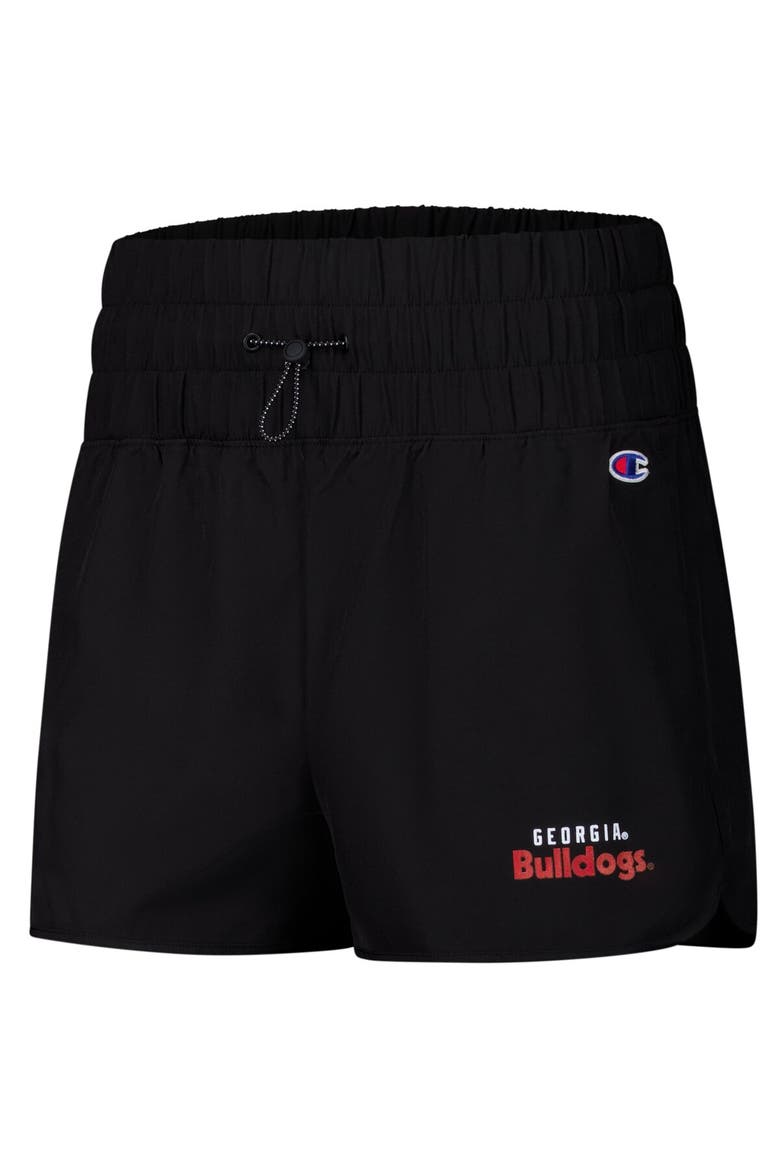 Women's Champion  Black Georgia Bulldogs Tailgate Her Woven Shorts, Alternate, color, Black