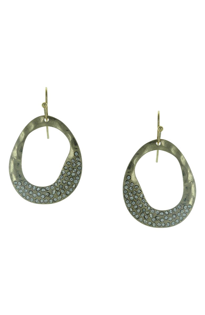 OLIVIA WELLES Sophia Crystal Oval Drop Earrings, Main, color, Gold-Clear