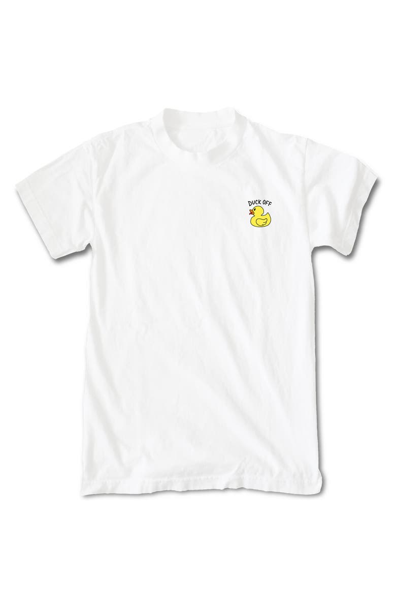 RIOT SOCIETY Duck Off Cotton Graphic T-Shirt, Alternate, color, White