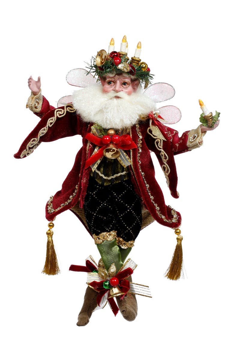Mark Roberts Father of Christmas Fairy, Small, Main, color, Burgundy