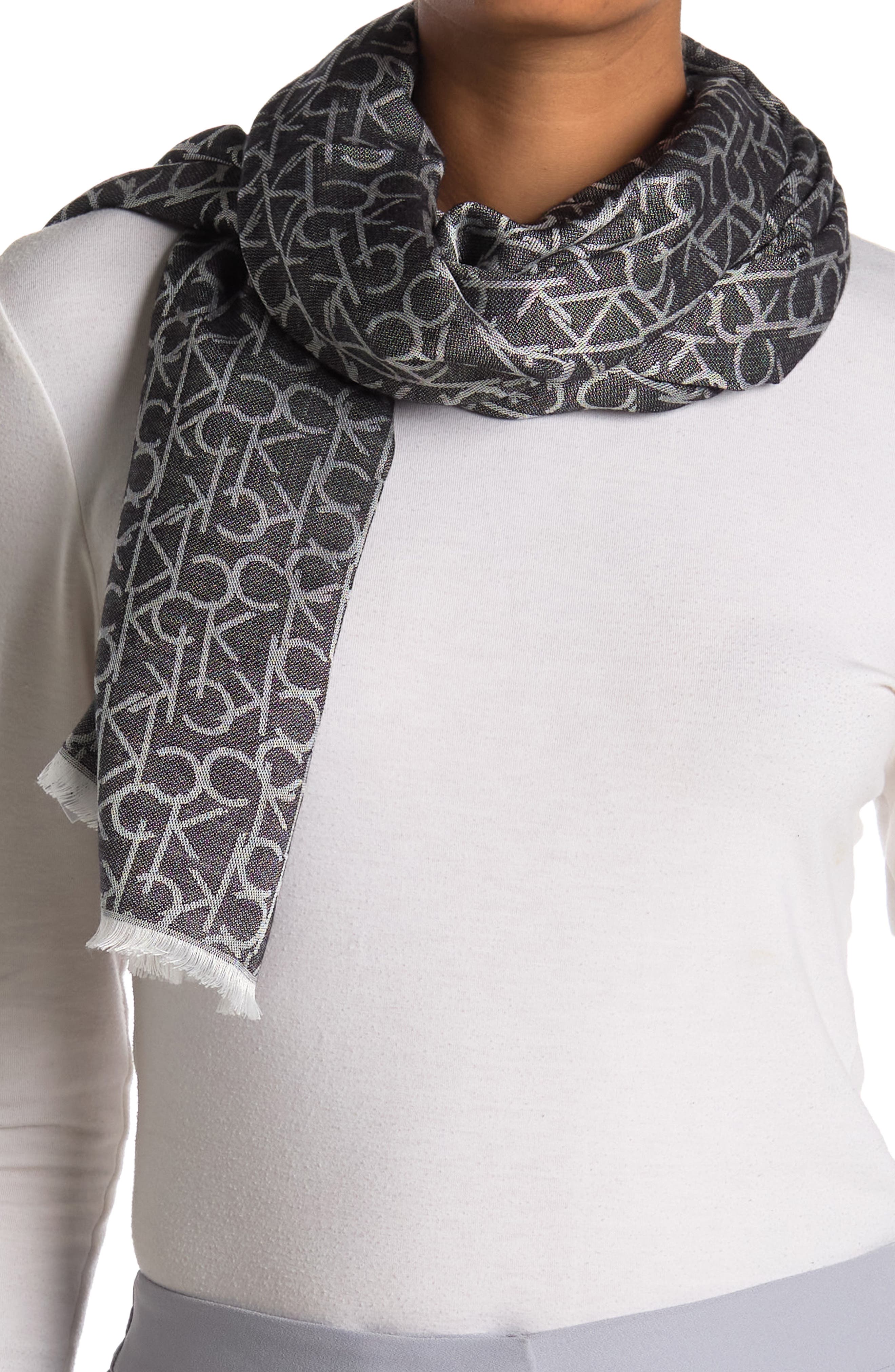 Calvin Klein CK Monogram Logo Pashmina